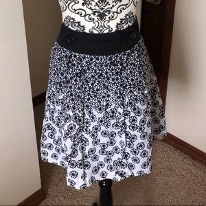 Black and White Flower Skirt